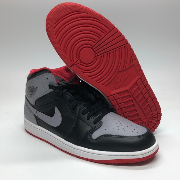 Jordan Other - Mens Jordan 1 MID Grey/Black/Red DQ8426-006 USED Sz12